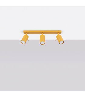 Ring Ceiling Spotlight Bar Yellow 3x GU10-2