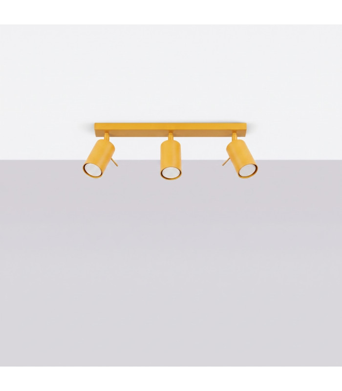 Ring Ceiling Spotlight Bar Yellow 3x GU10-2