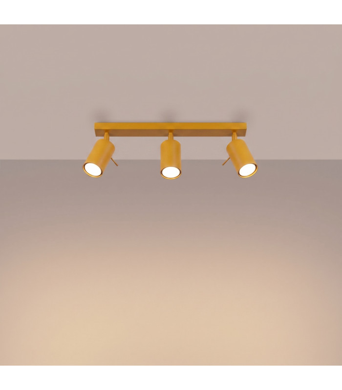 Ring Ceiling Spotlight Bar Yellow 3x GU10-3