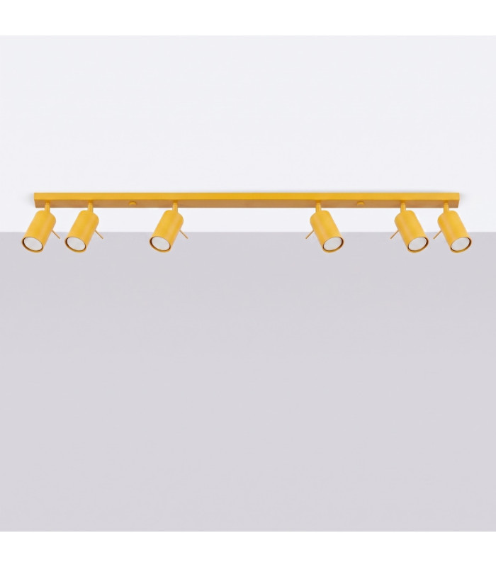 Ring Ceiling Spotlight Bar Yellow 6x GU10-2