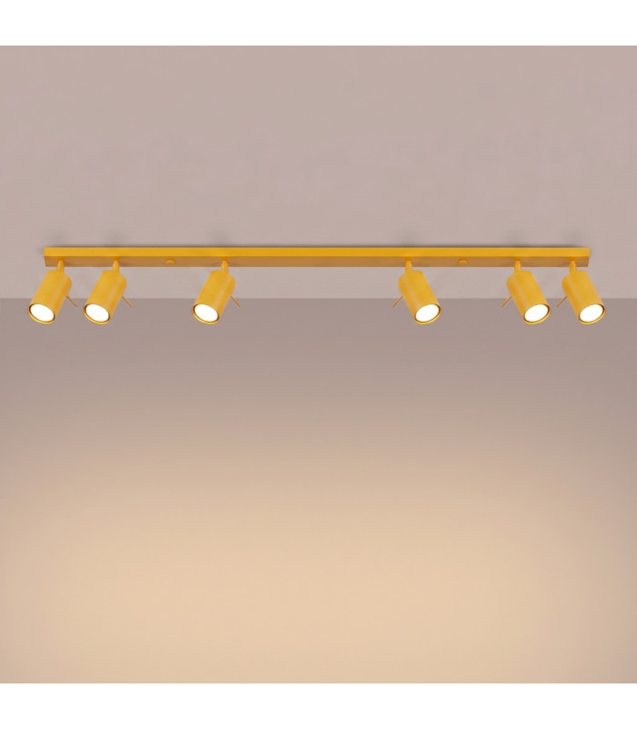 Ring Ceiling Spotlight Bar Yellow 6x GU10-3