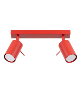 Ring Twin Ceiling Spotlight Red 2x GU10-1