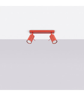 Ring Twin Ceiling Spotlight Red 2x GU10-2