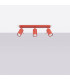 Ring Ceiling Spotlight Bar Red 3x GU10-2