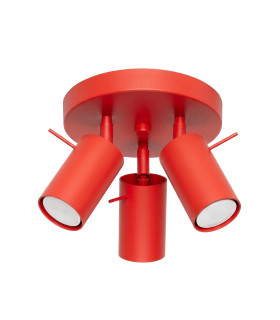Ring Ceiling Spotlight Clusters Red 3x GU10-1