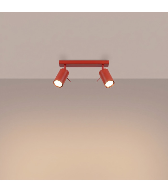 Ring Twin Ceiling Spotlight Red 2x GU10-3