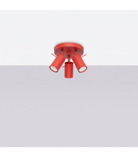 Ring Ceiling Spotlight Clusters Red 3x GU10-2