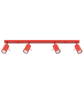 Ring Ceiling Spotlight Bar Red 4x GU10-1