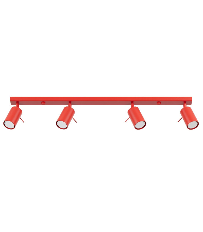 Ring Ceiling Spotlight Bar Red 4x GU10-1