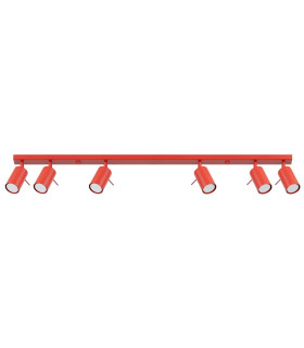 Ring Ceiling Spotlight Bar Red 6x GU10-1