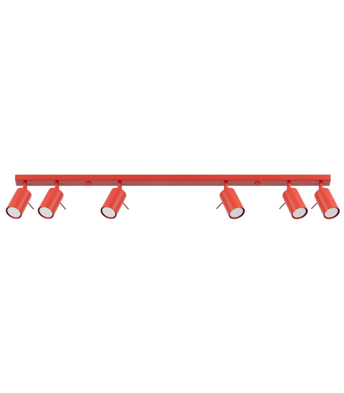 Ring Ceiling Spotlight Bar Red 6x GU10-1