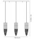 Ceiling Pendant 3 Light G9 Line Polished Chrome, Mosaic Glass, Crystal - 3