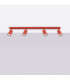 Ring Ceiling Spotlight Bar Red 4x GU10-2