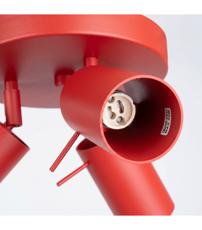 Ring Ceiling Spotlight Clusters Red 3x GU10-5