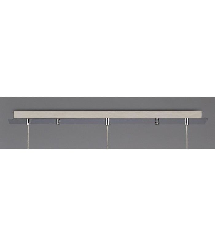 Ceiling Pendant 3 Light G9 Line Polished Chrome, Mosaic Glass, Crystal - 4