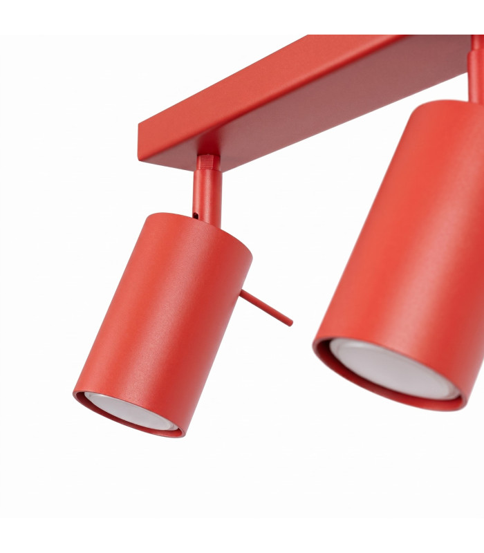 Ring Ceiling Spotlight Bar Red 4x GU10-7