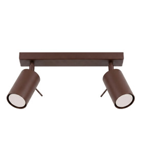 Ring Twin Ceiling Spotlight Brown 2x GU10-1