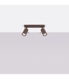 Ring Twin Ceiling Spotlight Brown 2x GU10-2