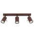 Ring Ceiling Spotlight Bar Brown 3x GU10-1