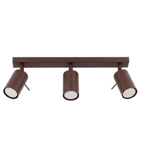 Ring Ceiling Spotlight Bar Brown 3x GU10-1