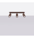 Ring Ceiling Spotlight Bar Brown 3x GU10-2
