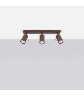 Ring Ceiling Spotlight Bar Brown 3x GU10-2