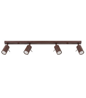 Ring Ceiling Spotlight Bar Brown 4x GU10-1
