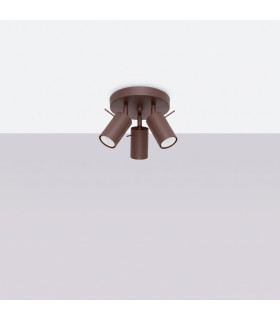 Ring Ceiling Spotlight Clusters Brown 3x GU10-2