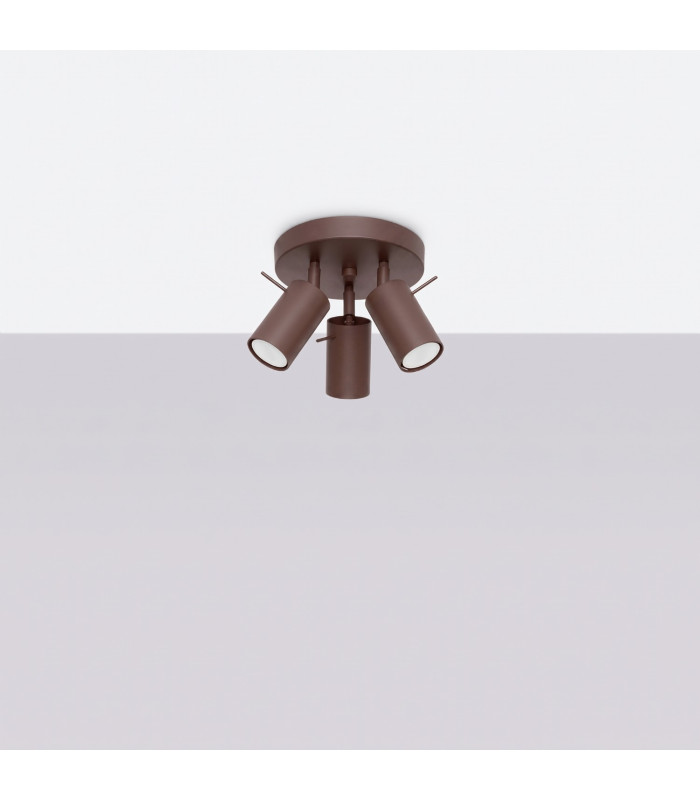 Ring Ceiling Spotlight Clusters Brown 3x GU10-2