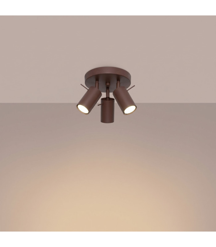 Ring Ceiling Spotlight Clusters Brown 3x GU10-3