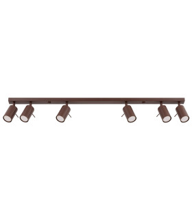 Ring Ceiling Spotlight Bar Brown 6x GU10-1