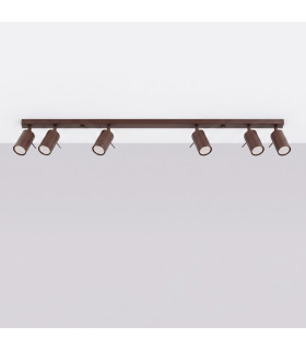 Ring Ceiling Spotlight Bar Brown 6x GU10-2