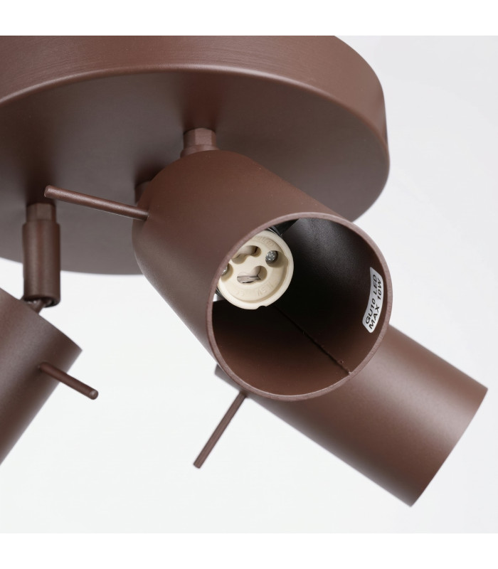 Ring Ceiling Spotlight Clusters Brown 3x GU10-5
