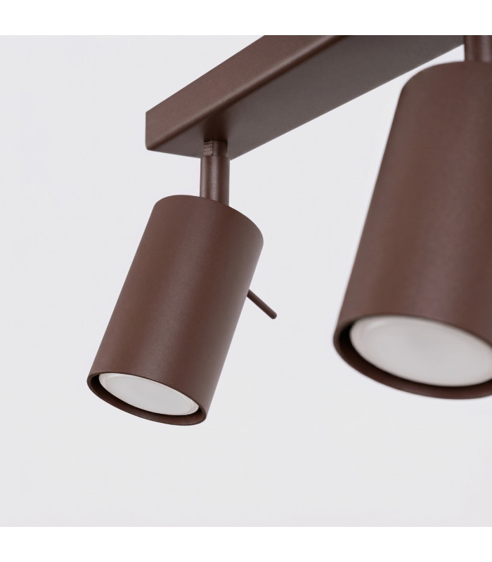 Ring Ceiling Spotlight Bar Brown 3x GU10-7