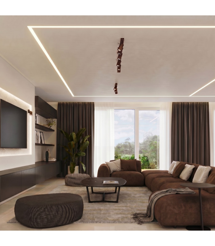 Ring Ceiling Spotlight Clusters Brown 3x GU10-11