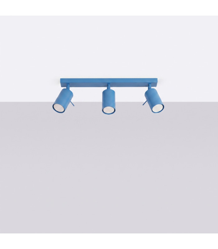 Ring Ceiling Spotlight Bar Blue 3x GU10-2