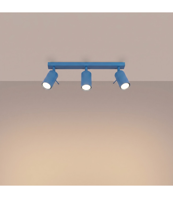 Ring Ceiling Spotlight Bar Blue 3x GU10-3