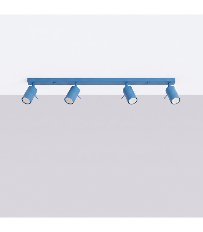 Ring Ceiling Spotlight Bar Blue 4x GU10-2