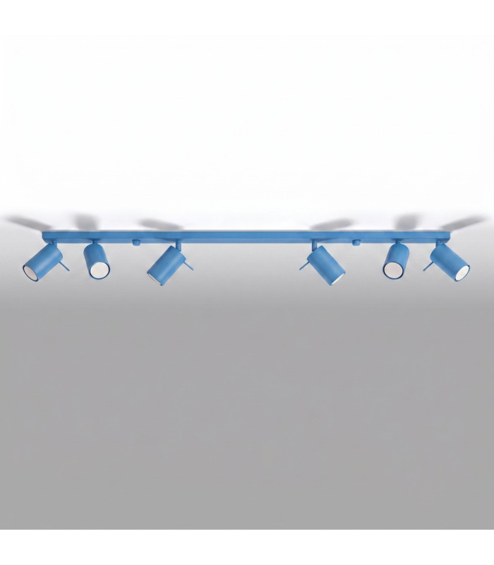 Ring Ceiling Spotlight Bar Blue 6x GU10-2