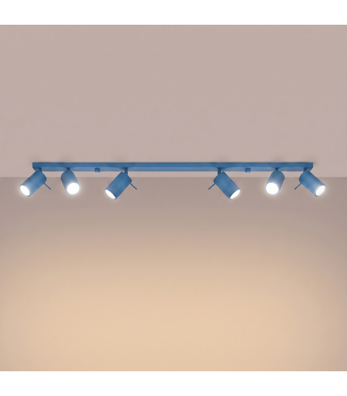 Ring Ceiling Spotlight Bar Blue 6x GU10-3