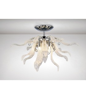 Ceiling 6 Light G9 Polished Chrome, Sand Glass - 2