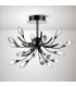 Semi Flush Ceiling 9 Light G4 Black Chrome, Clear Crystal - 2