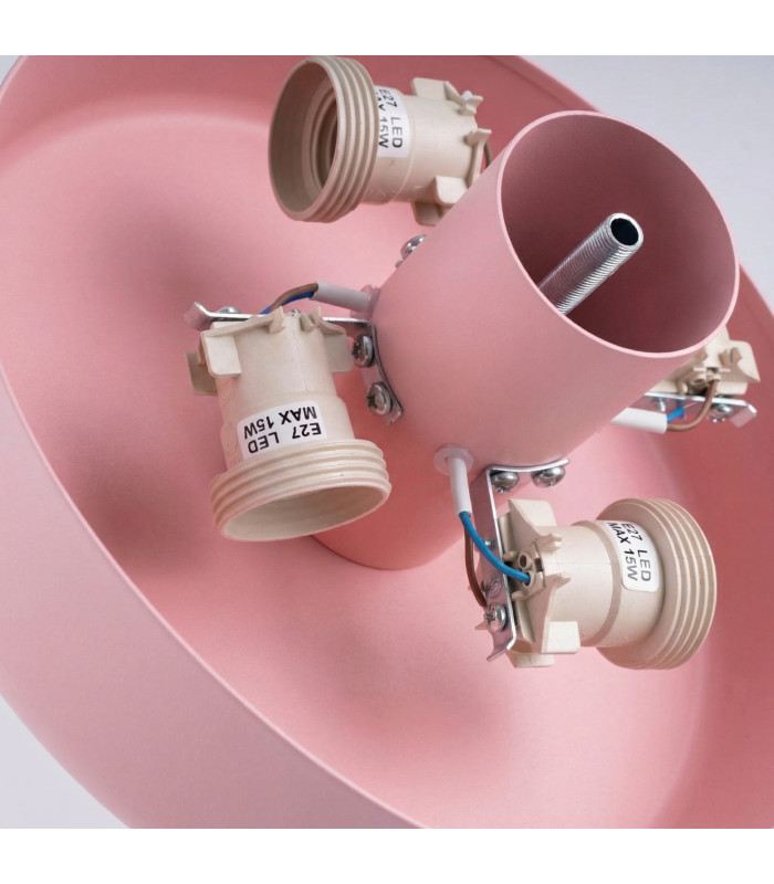 Omiq Cylindrical Ceiling Light Pink 4x E27-7