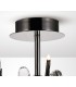 Semi Flush Ceiling 9 Light G4 Black Chrome, Clear Crystal - 5