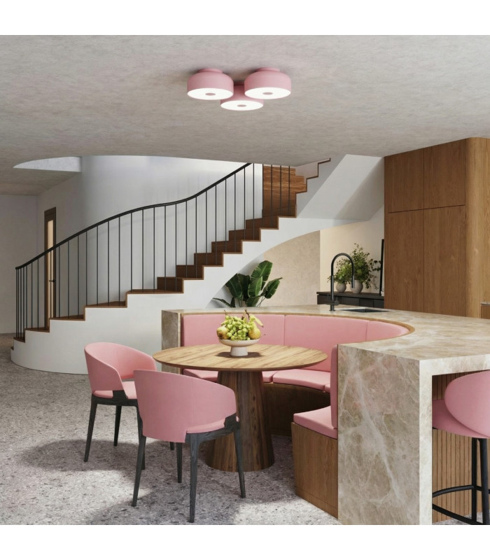 Omiq Cylindrical Ceiling Light Pink 4x E27-10