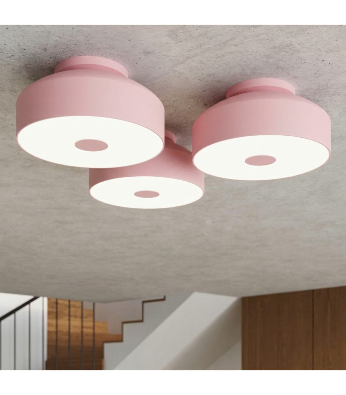 Omiq Cylindrical Ceiling Light Pink 4x E27-12