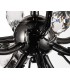 Semi Flush Ceiling 9 Light G4 Black Chrome, Clear Crystal - 7