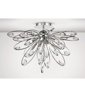 Ceiling 6 Light G9 Polished Chrome, Crystal - 2