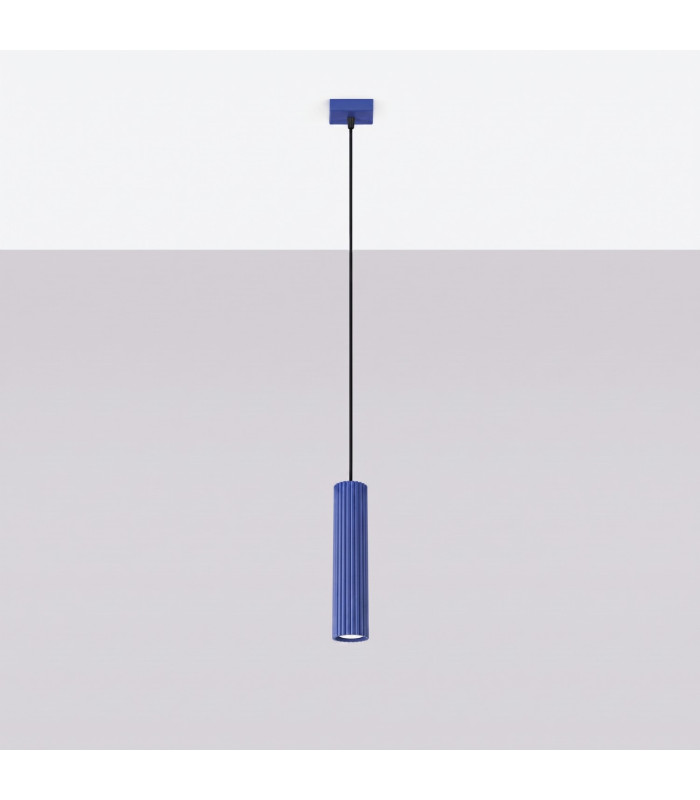 Karbon Slim Pendant Ceiling Light Ultramarine 1x GU10-2