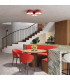 Omiq Cylindrical Ceiling Light Red 4x E27-10